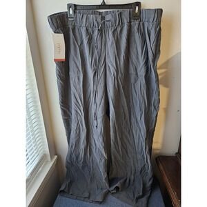 Ingrid + Isabel Post Pregnancy Wide Leg Pants XL Gray 29" Maternity Stretch